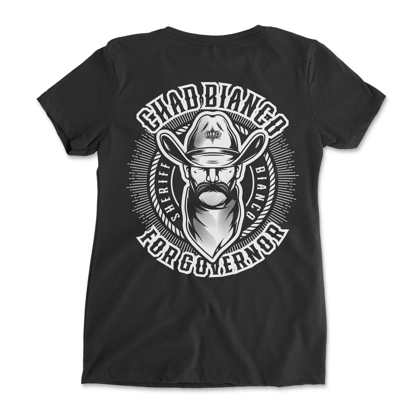 Bianco For Governor Women's Black V-Neck