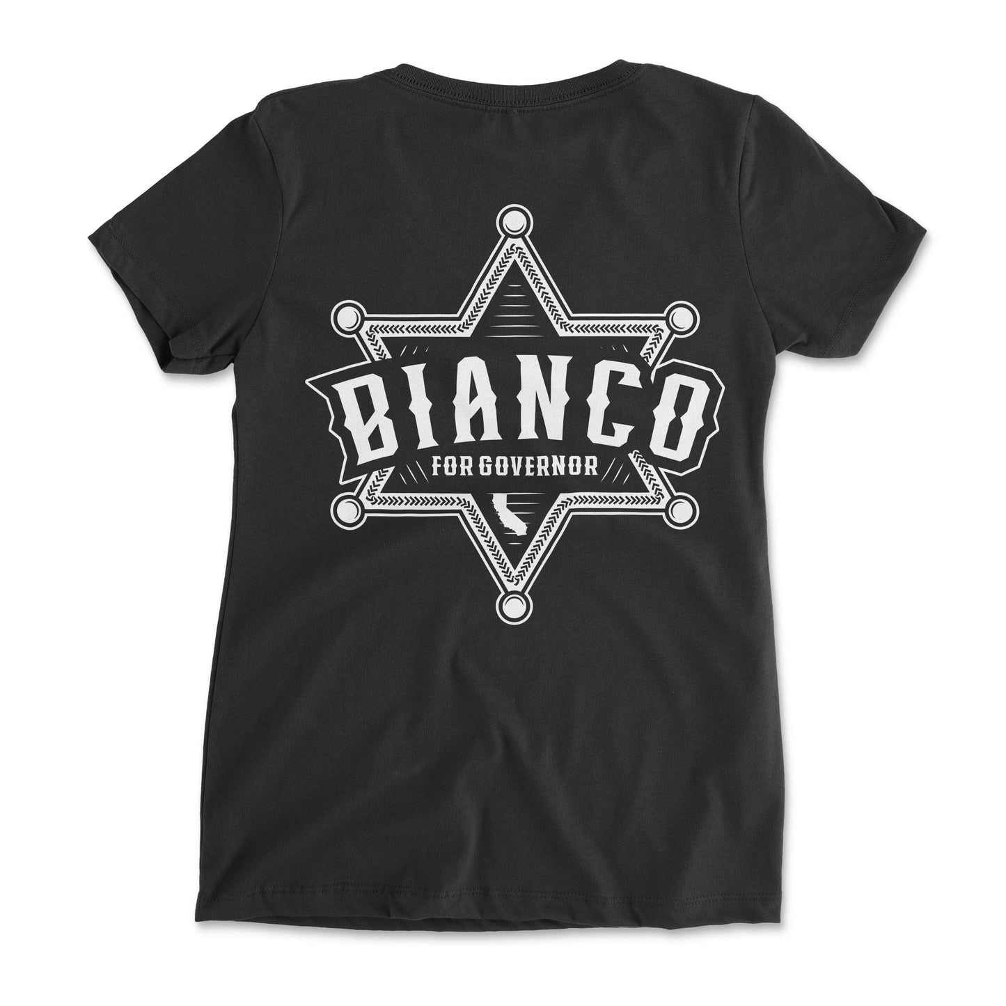 Sheriff Star Women's Black V-Neck