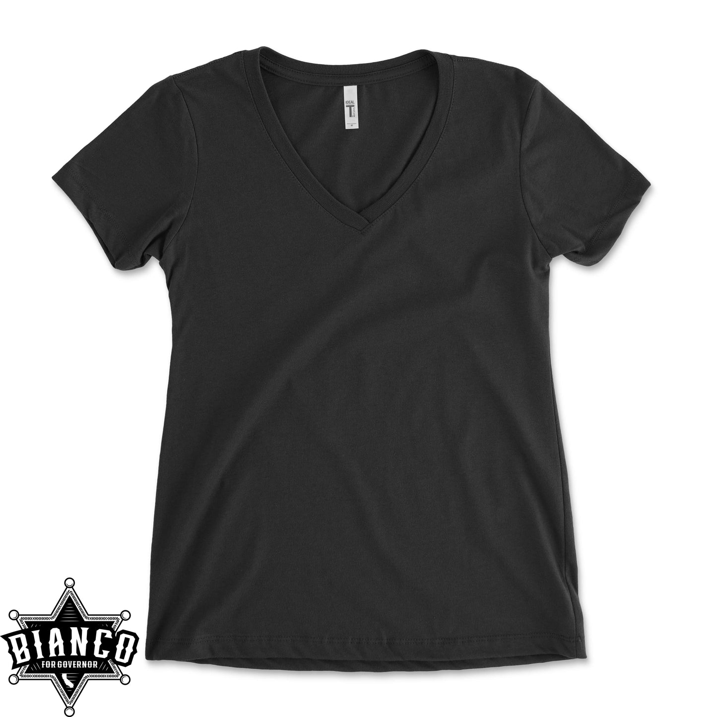 Sheriff Star Women's Black V-Neck